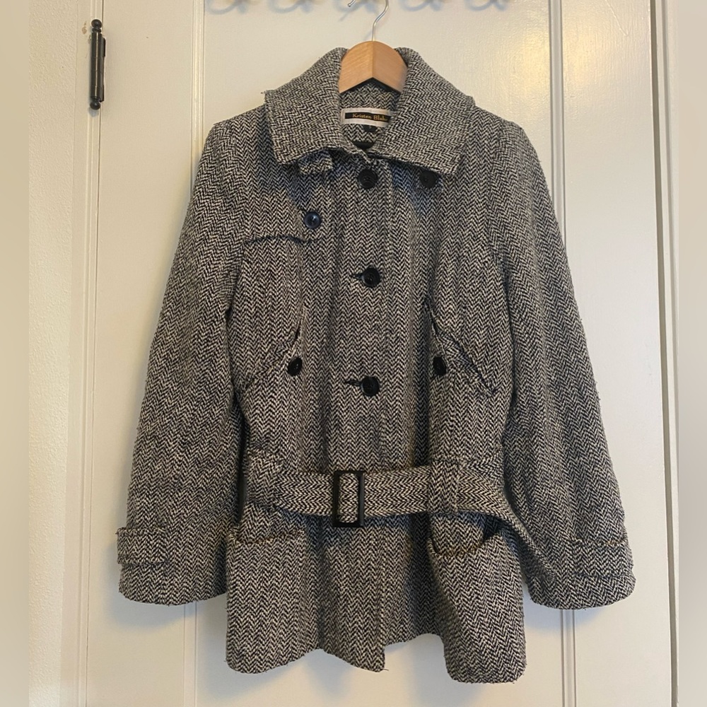 Vintage Kristen Blake Lined Tweed Pea Coat